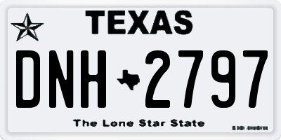 TX license plate DNH2797