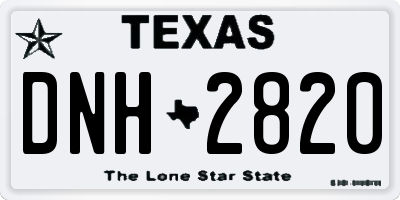 TX license plate DNH2820