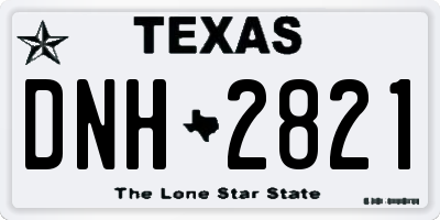 TX license plate DNH2821