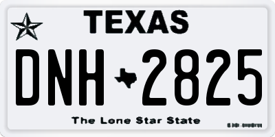 TX license plate DNH2825