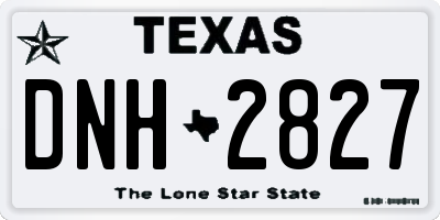 TX license plate DNH2827