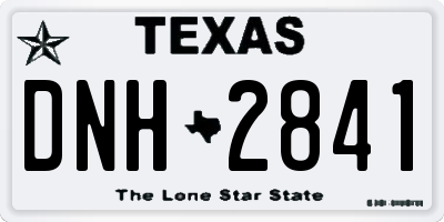 TX license plate DNH2841