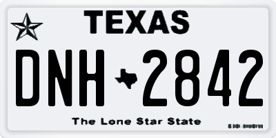 TX license plate DNH2842