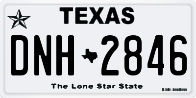 TX license plate DNH2846