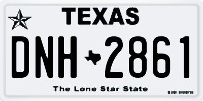 TX license plate DNH2861