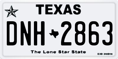 TX license plate DNH2863