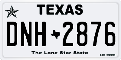 TX license plate DNH2876