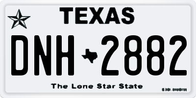 TX license plate DNH2882