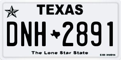 TX license plate DNH2891