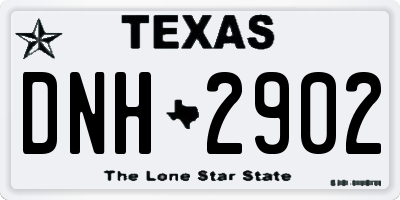 TX license plate DNH2902