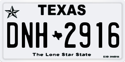 TX license plate DNH2916