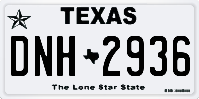 TX license plate DNH2936