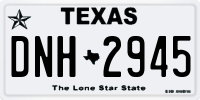 TX license plate DNH2945