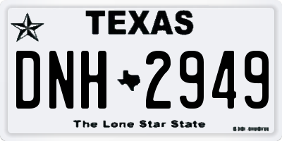 TX license plate DNH2949