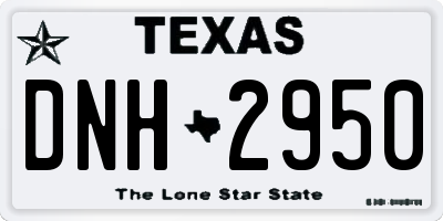 TX license plate DNH2950