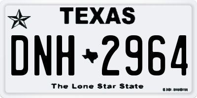 TX license plate DNH2964