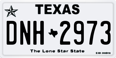 TX license plate DNH2973