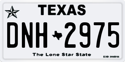 TX license plate DNH2975
