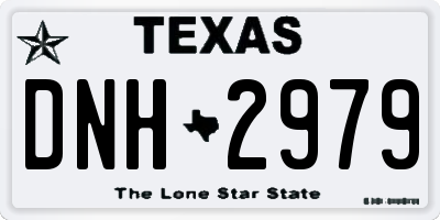 TX license plate DNH2979