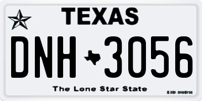 TX license plate DNH3056