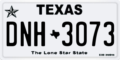 TX license plate DNH3073