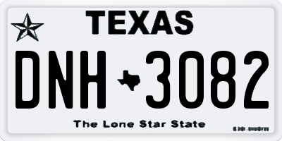 TX license plate DNH3082