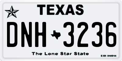 TX license plate DNH3236