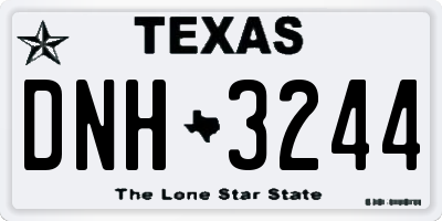 TX license plate DNH3244