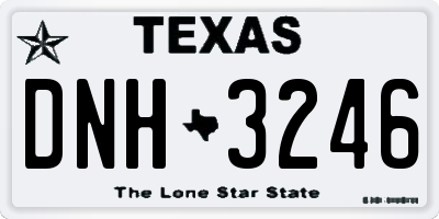 TX license plate DNH3246