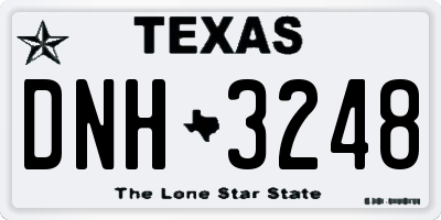 TX license plate DNH3248