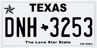 TX license plate DNH3253