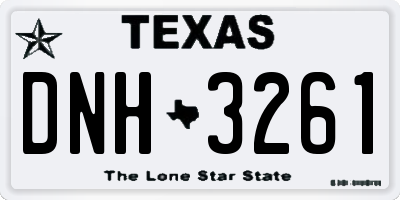 TX license plate DNH3261