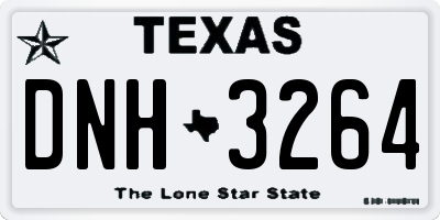 TX license plate DNH3264