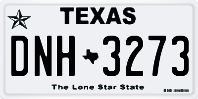 TX license plate DNH3273