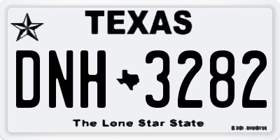 TX license plate DNH3282