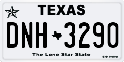 TX license plate DNH3290