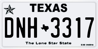 TX license plate DNH3317