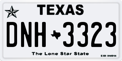 TX license plate DNH3323