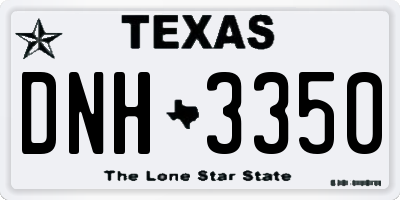 TX license plate DNH3350