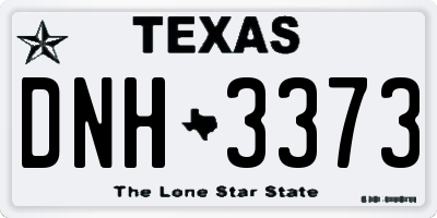TX license plate DNH3373