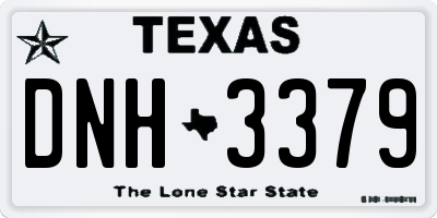 TX license plate DNH3379