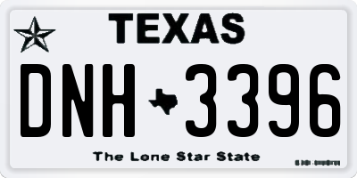 TX license plate DNH3396