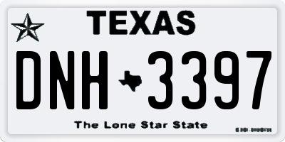 TX license plate DNH3397