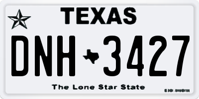 TX license plate DNH3427