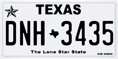 TX license plate DNH3435