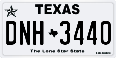 TX license plate DNH3440