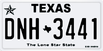 TX license plate DNH3441