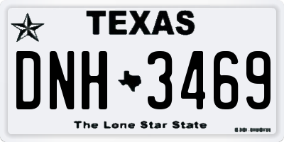 TX license plate DNH3469