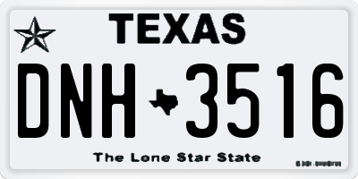 TX license plate DNH3516