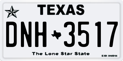 TX license plate DNH3517
